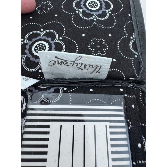NEW!! "THIRTY ONE" Black & White Luggage Tag Travel ID Holder Fabric Nylon - Picture 3 of 4